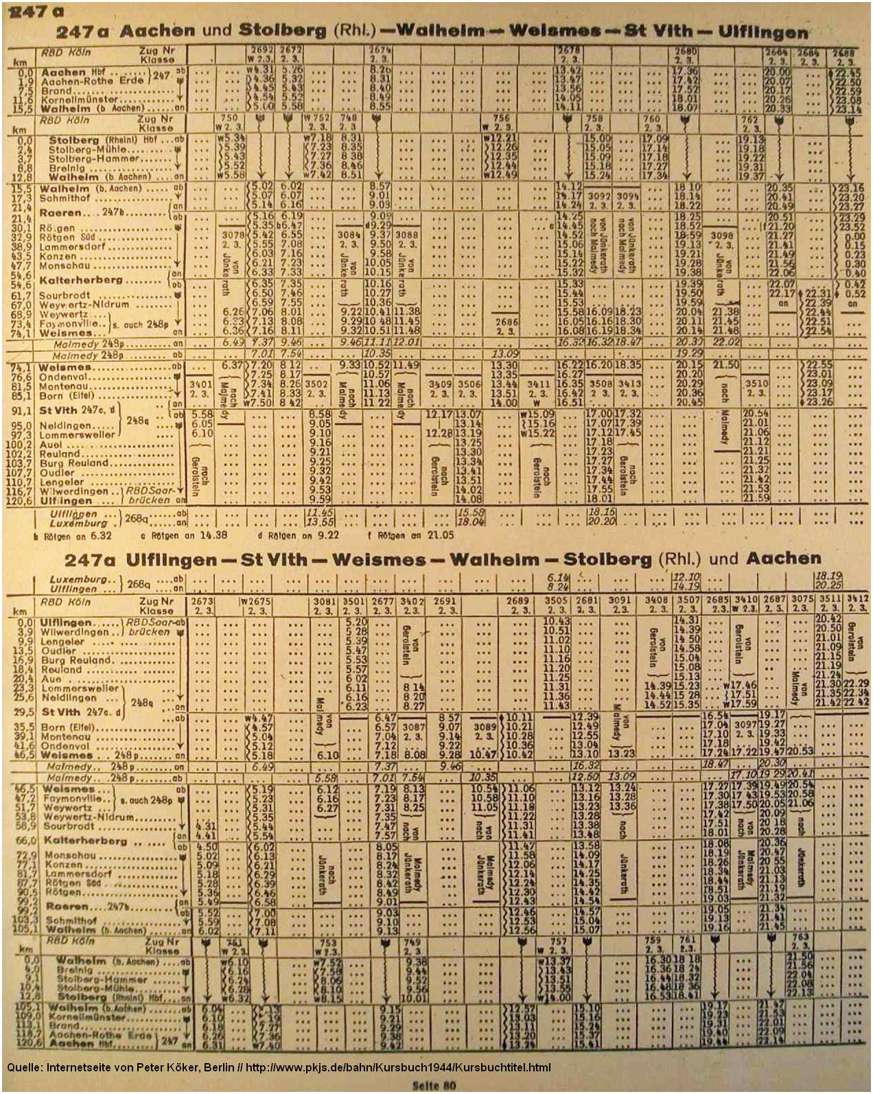 2.4 1920 bis 1949 Der Bahnbetrieb der Deutschen